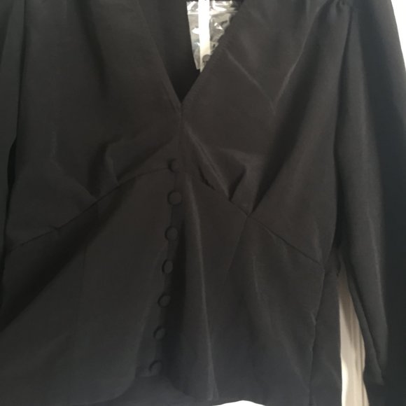 ASOS 40s Style Plunge Blouse - Picture 11 of 11